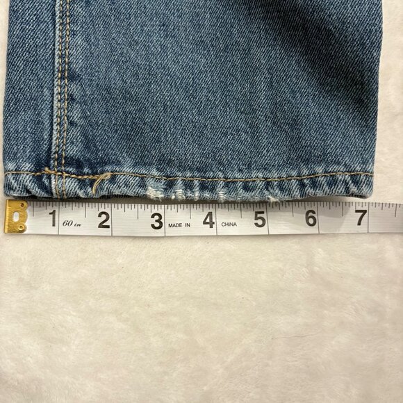 Womens Distressed Patchwork Denim Jeans Embroidered Juniors Size15 No Boundaries - Picture 8 of 13
